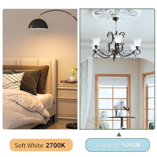 evelor 6-Packs A19 Dimmable LED Light Bulbs,60 Watt Equivalent Daylight 5000K with E26 Base,Efficient 9W,800 Lumens LED Bulbs,15000 Hours, Ideal for Bedroom Living Room - Thumbnail 6