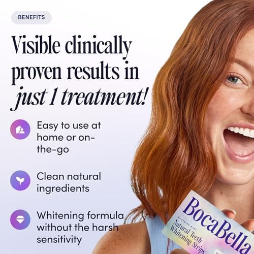 Teeth Whitening Strips for Sensitive Teeth – Natural, Peroxide-Free & Enamel-Safe | Clinically Tested Papaya & Pineapple Enzymes + Aloe & Coconut Oil | 14 Treatments for a Brighter, Whiter Smile - Thumbnail 6