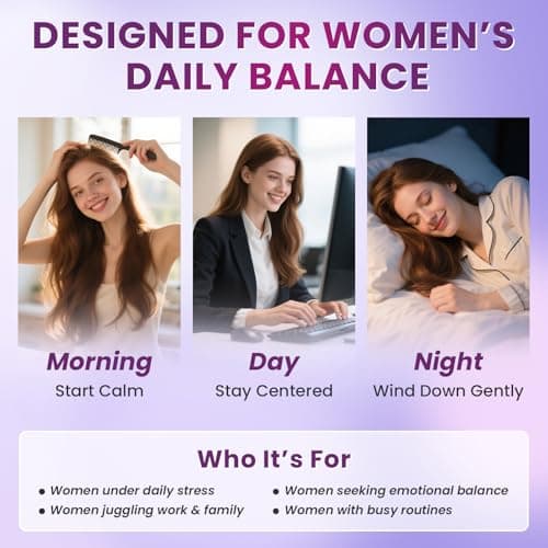 Cortisol Supplements for Women, Cortisol Reducer Manager Detox with KSM-66® Ashwagandha, Kava, Lemon Balm & Vitamin C B5 B6, Lower Cortisol, Hormone Harmony Liquid Drops, 2 FL.OZ, Blueberry Flavor - Thumbnail 5