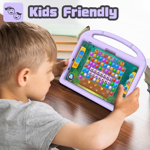 YIHE Kids Case for iPad (A16) 11th Generation 11 Inch 2025 & iPad 10th Generation 10.9 inch 2022, with Built-in Screen Protector and Stable Stand, Full Body Shockproof Protective Cover - Light Purple - Thumbnail 5