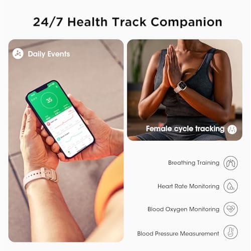 Health & Fitness Trackers for Women Men: 30 Day Battery Life Activity Tracker with Answer/Make Call Blood Pressure SpO2 Sleep Heart Rate Monitor 120+ Sports 5ATM Smart Watch for iPhone Android Reloj - Thumbnail 5