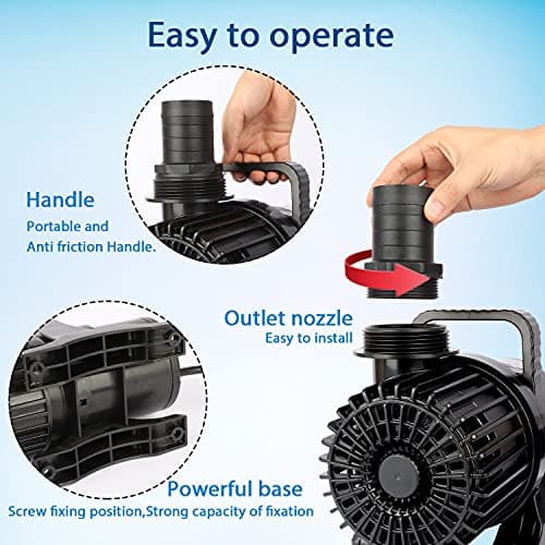 WaterRebirth (4000GPH-230W,UL listed) Large Fountain Submersible Water Pond Sump Pump Aquarium Electric Waterfall Pump Outdoor PS- 4000 - Thumbnail 3