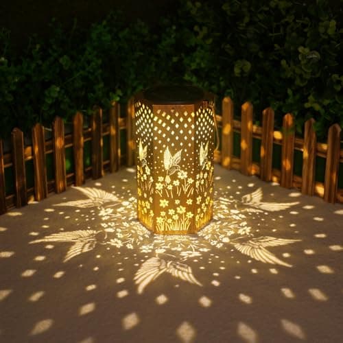 Hummingbird Solar Lanterns Outdoor Waterproof Garden Decor - Birthday Gifts for Women Men Mom Father Garden Gifts, Solar Lights Outdoor Decor for Patio, Outside, Yard, Lawn, Pathway - Image 1