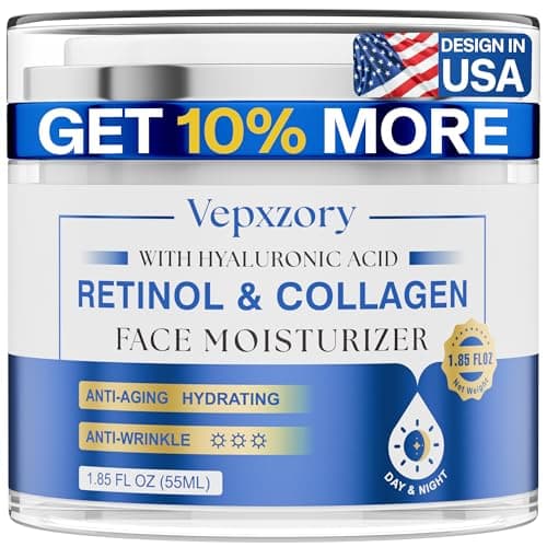 Vepxzory Face Moisturizer for Women & Men Retinol Cream for Face with Collagen to Tighten, Lift & Firm Skin Wrinkle Cream for Women Anti Aging Face Cream Instant Face Lift Creams 1.85 Fl Oz - Image 1