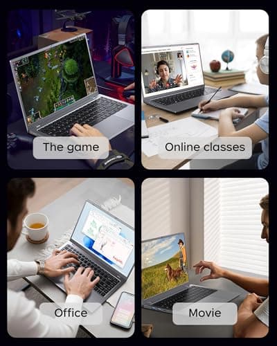 Zrasu 14" Laptop Computer,Pentium Gold 6500Y (Up to 3.4GHz), 32GB RAM 1TB SSD, Grey Laptops with Type-C, HDMI, USB3.2, BT5, WiFi 5, Lightweight Business Laptop - Thumbnail 6