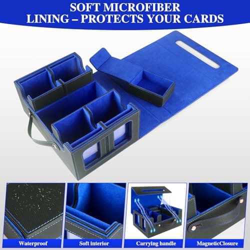 URMMIY Trading Card Storage Box for MTG – Multi-Purpose Commander Deck Box with Commander Display, Waterproof TCG Deck Case Compatible with Magic The Gathering, Sports Cards, Collectors & Gamers - Thumbnail 5