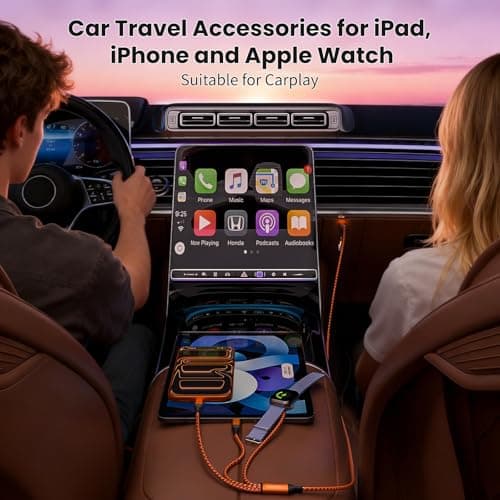 [2Pack-5FT] Travel Charger for iWatch, 3 in 2 Multi Charging Cable/Cord with IP/USB C/iWatch Charger, Travel Chargers for Multiple Devices, Compatible for iWatch Series/iPhone 17-8/iPad/AirPods - Thumbnail 4