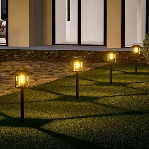 16-Pack Solar Lights Outdoor (Extra-Bright & Auto On/Off), Solar Powered Garden Lights, Outdoor Waterproof Solar Pathway Lights for Patio, Path, Yard, Landscape, Driveway, Walkway Decor (Warm White) - Thumbnail 5