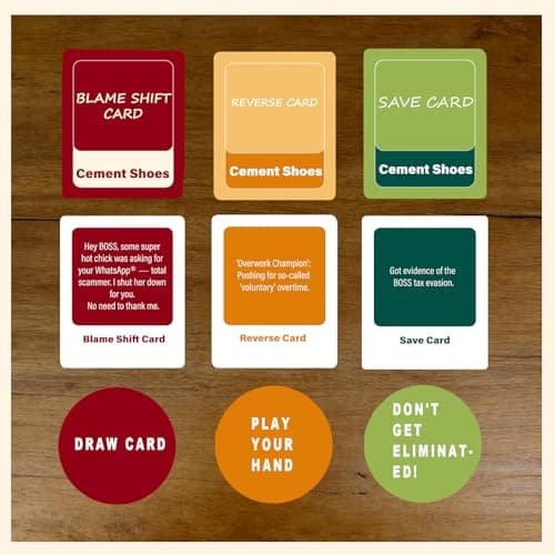 YOUMEWE: Cement Shoes – 2026 New Card Game | Utter Nonsense & Hilarious | Hilarious Party Fun for 3–8 Players, Ages 16+, Perfect for Game Night or Friends Party - Thumbnail 4