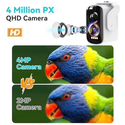AiQInu Bird Feeder with Camera Solar Powered 4K QHD Live Video Camera AI Recognition Bird House with Camera Auto Record Birds Watching Camera Outdoor Live Stream Birds Lover Gift - Thumbnail 2