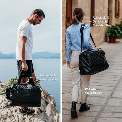 EVERFUN Gym Bag for Men and Women, Duffle Tote with Shoe Compartment and Wet Pocket for Travel, Sports, Boxing, Workout and Weekend - Thumbnail 6