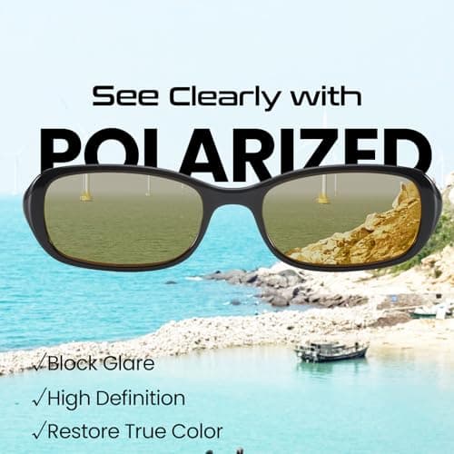DreamCalf Retro Sunglasses for Women Men Vintage 90s Small Rectangular Sun Glasses 2026 Trendy Narrow Shades - Thumbnail 5