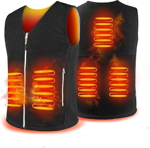 Warm Storm Heated Vest Polar Fleece for Men Women,Heated Jacket with 3 Heat Levels, 5 Heating Zones, Heated by USB Mobile Power (Battery Not Included) (XXL)