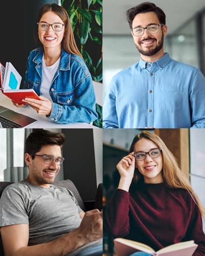 JOLISU 4 Pack Reading Glasses Men Women Spring Hinges Comfortable Glasses for Reading (1.75) - Thumbnail 5