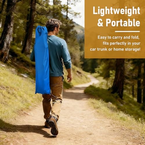 HOMSUPPLIE'S Folding Camping Cot,Outdoor Portable Camp Bed, Sleeping Cots with Carry Bag (Blue) - Thumbnail 6