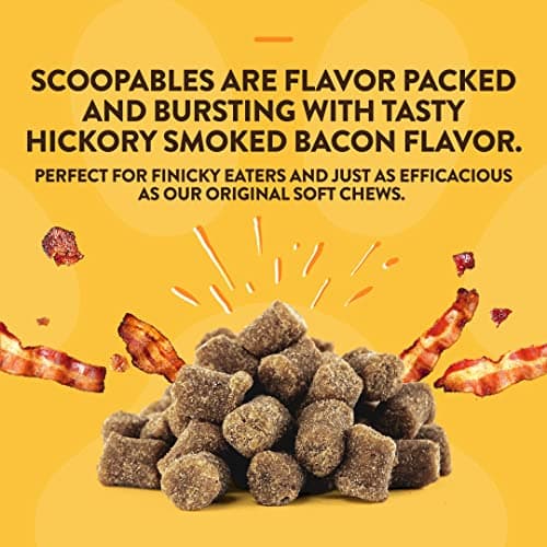 NaturVet Scoopables Quiet Moments Dog Calming Aid for Dogs - Promotes Calm with Stressful Events Like Storms, Fireworks, Travel, Separation Anxiety - Hickory Smoked Bacon Flavored | 11oz Bag - Thumbnail 5