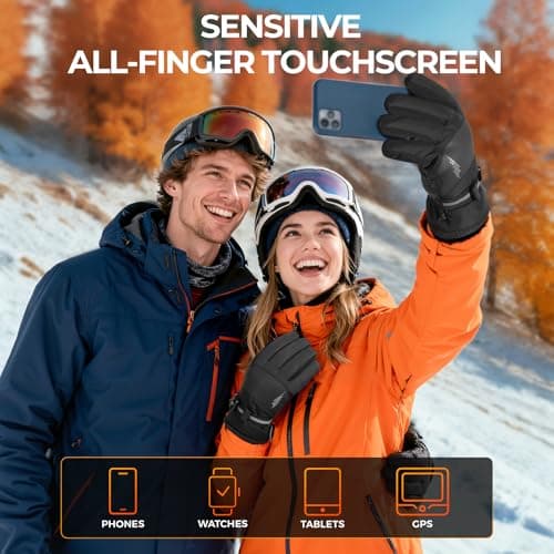 rivmount 3M Warm Winter Gloves, Cold Weather for Men Women, Thermal Touchscreen Anti-Slip Windproof, for Cycling Running Working Hiking Skiing Daily Life Outdoor Activities - Thumbnail 3
