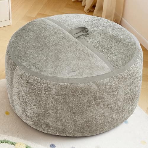 Homguava 3FT Bean Bag Chair Giant Bean Bag Chairs for Adults with Memory Foam Filled,Beanbag Chair with Soft Faux Fur Cover,Comfy Bean Bag Sofa Lounger for Living Room,Game Room,Bedroom - Thumbnail 3