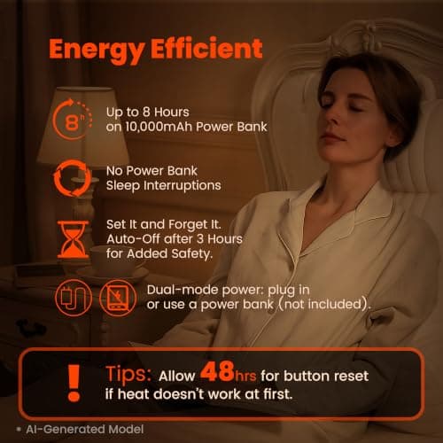 Amélie Home Heated Faux Fur Reading Pillow 3 Temperature Backrest for Sitting in Bed Support Cushion, USB-Powered(No Power Bank Included) Warming (113°F-131°F), 3H Auto Shutoff, Ivory, 26 Inches - Thumbnail 2