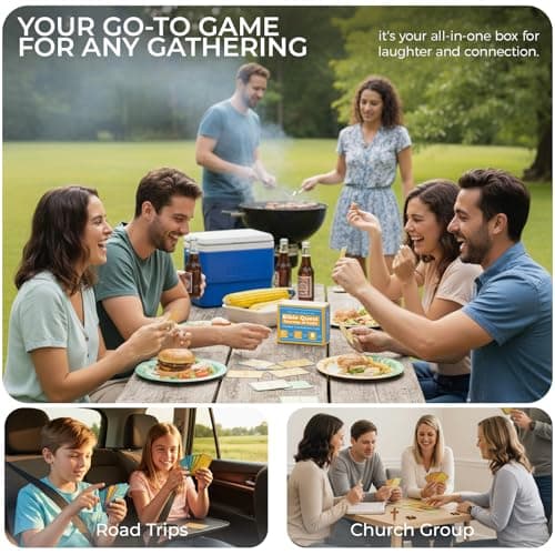 3-in-1 Bible Trivia & Activity Game for Kids & Adults - 300 Cards with Easy & Hard Questions - Fun Sunday School Lesson Bible Study, Family Night & Road Trip - Thumbnail 6