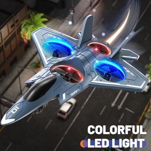 ENJOYFLY Foam Remote Control Airplanes, RC Planes with Light, RC Airplane Fighter Jet for Kids Adults 8-16, 360° Flip, Stunt Roll, Drones for Kids 8-12, Airplane Toy Gifts for Kids Boys - 3 Batteries - Thumbnail 5