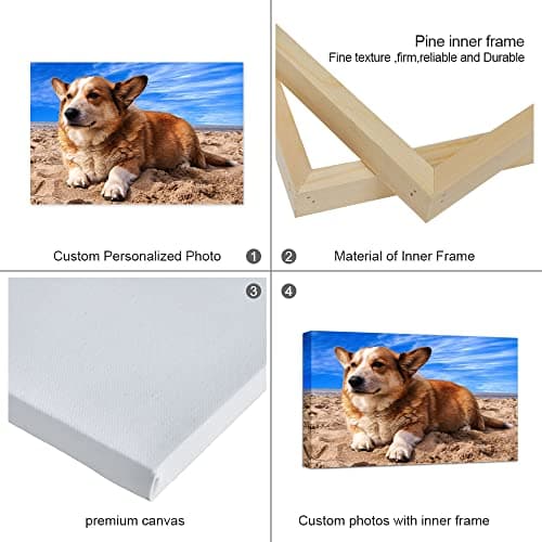 Anjiefo Custom Canvas Prints with Your Photo, Personalized Wall Art Picture Prints for Home Decor, Family Wedding Gifts, High Definition Wall Decoration (8" L x 12" W) - Thumbnail 6