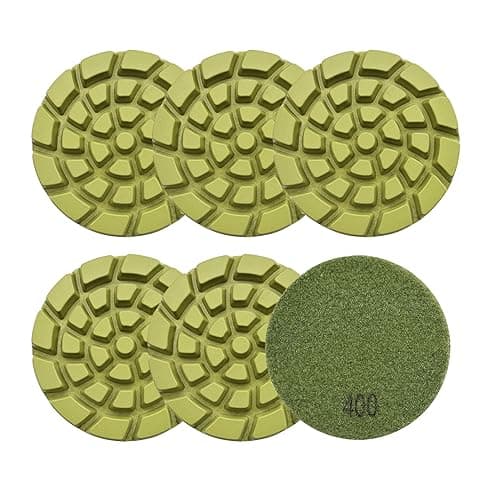 Diamond Concrete Polishing Pads - BRSCHNITT 6pcs 4 inch Grit#400 Resin Bond Renew Pads Beton Floor Renew Reparing Disk - Image 1