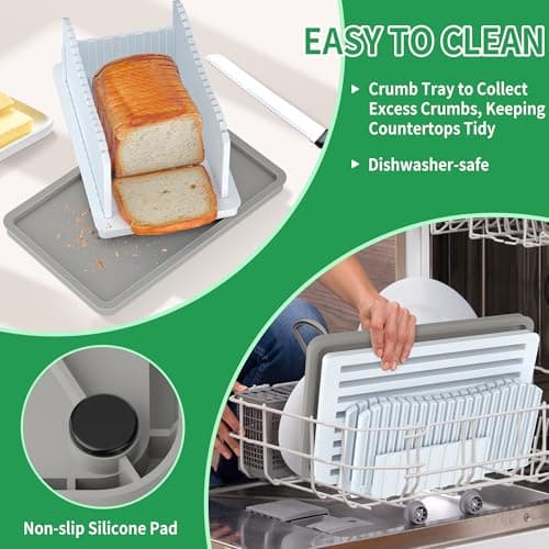 CAWIU Bread Slicer for Homemade Bread, Adjustable Width Bread Slicing Guide - Thumbnail 6