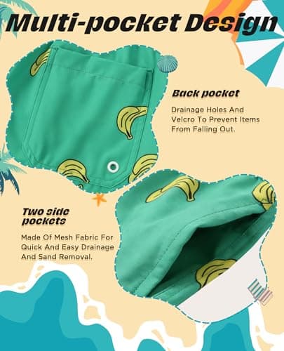 CoozySphere Boys Swimming Trunks Mesh Liner Swim Shorts Quick Dry Bathing Suit Beach Swimsuit Swimwear 5-6 Year Old - Thumbnail 6