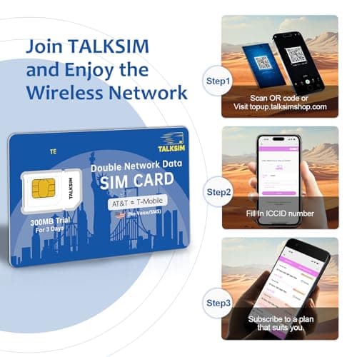 Prepaid 5G/4G LTE Data SIM Card Support AT&T, T-Mobile Network, USA Data Only SIM Card for Unlocked Security Cameras/Smart Phone/Tablet/Mobile WiFi Hotspot/Smart Watch, No Contract - Thumbnail 4