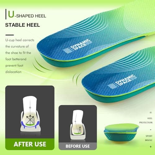 XINIFOOT Comfortable Replacement Shoe Insoles, Breathable Shock Absorption Inserts for Working Daily Use - Thumbnail 4