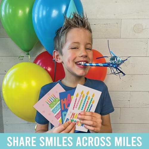 Hadley Designs Happy Birthday Cards Bulk with Envelopes - 54 Assorted Birthday Cards for Kids & Adults, Bulk Greeting Card Pack for Office, Generic Bday Notecards with Envelopes, Designed in USA - Thumbnail 6