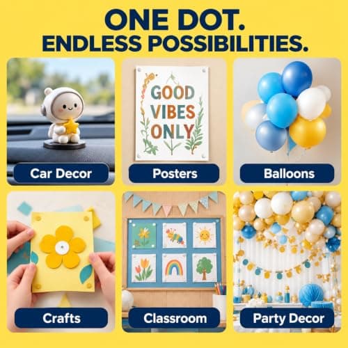 100Pcs Adhesive Glue Stick Dots Double Sided Sticky Tack Removable - Clear Museum Mounting Putty No Damage for Wall Decor, Figurine, Poster, No Trace Dots - Strong Adhesive Dots for Balloon & Crafts - Thumbnail 4