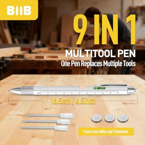 BIIB Fathers Day Gift from Daughter, 9 in 1 Multitool Pen Gifts for Men, Mens Gifts for Fathers Day, Personalized Fathers Day Gift Ideas, Anniversary Birthday Graduation Gifts for Men Him - Thumbnail 3