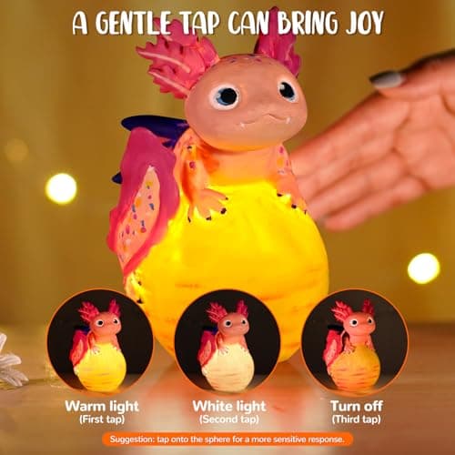 Paint Your Own Axolotl Lamp Kit, Axolotl Crafts Night Light, Arts and Crafts for Kids Ages 4-8, Kids Crafts Ages 6-8 8-12, Birthday Gifts for Girls Boys 6 7 8 9 10 11 12 Years Old 【Upgraded Paints】 - Thumbnail 3