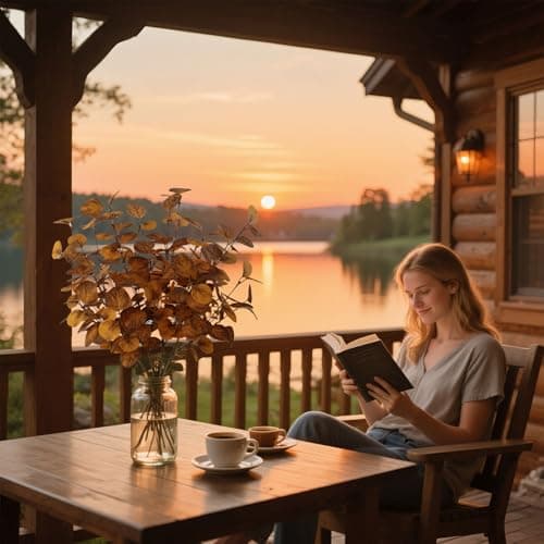 siqifloral 4PCS 23.62" Autumn Brown Metallic Artificial Eucalyptus Stems Real Faux Eucalyptus Leaves for Fall Home Decor, Thanksgiving Centerpiece Christmas Living Room Vase Decoration - Thumbnail 3