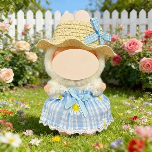 Ezcora 6 Sets Doll Clothes for 17cm Dolls, Fashion Outfit Collection with Hats & Accessories for 6.7 Inch Mini Doll, (No Dolls) (Casual Pastoral Style) - Thumbnail 3
