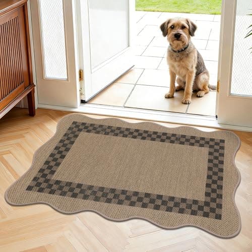 U'Artlines 2'x3' Indoor Door Mat, Entryway Rug, Non Slip Woven Washable Area Rugs, Kitchen Mats for Floor, Front Entrance Doormat for Kitchen Hall Porch Bathroom Bedroom Patio Decor (Checked) - Thumbnail 6