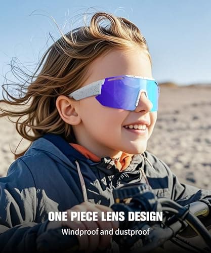 KALIYADI Polarized Youth Baseball Sunglasses: Kids Sunglasses for Boys Girls Sports Cycling Running UV400 Protection Age 6-14 - Thumbnail 2