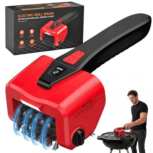 Electric Grill Brush-Bristle-Free Spinning-Grill-Cleaning-Brush-Outdoor-Automatic-BBQ-Grill-Cleaner with LED,Dual-Speed Motor,4500mAh Rechargeable Motorized Power Barbecue Safe Heavy Duty Tool - Thumbnail 2