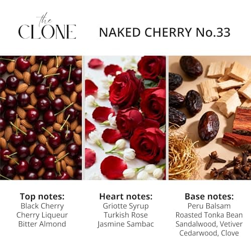 Clone, Naked Cherry No. 33 - Inspired by Lost Cherry Perfume For Women Men Unisex, Extrait de Parfum, Luxury Fragrance Perfume Spray, 1.7 Fl Oz (50ml) - Thumbnail 2