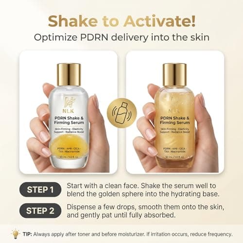 PDRN Bi-Phase Firming Serum, with AH8 Peptide, Centella Asiatica, and Niacinamide - An advanced serum for improved skin elasticity and radiance, Apple Stem Cell Elasticity Serum - 1 fl oz - Thumbnail 4