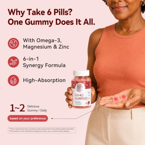 iMATCHME Vitamin D3 K2 Gummies 10000 IU, 60 Count - Thumbnail 5