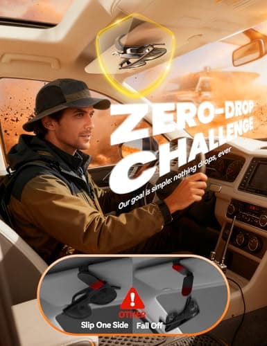 JOYROOM Sunglass Holder for Car Visor, Boyfriend Gifts & Car Organizer Magnetic Sunglasses Clip, 2 Pack (Black) - Thumbnail 3