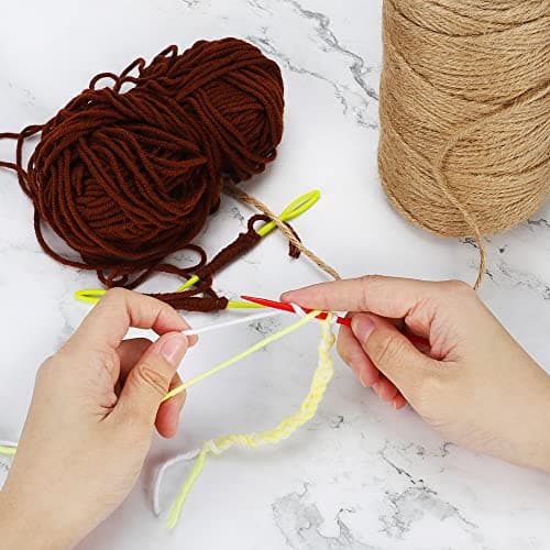 300 Pcs Plastic Sewing Needles, iFergoo 150 Pcs 3.5" Colorful Large Eye Crafts Needles and 150 Pcs 2.75" Kids Safety Learning Needles for DIY Sewing Handmade Crafts, Kid Weave Education (300) - Thumbnail 5