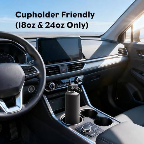 POWCAN 24 oz Slim Insulated Water Bottle: Leakproof, Lightweight, Top Handle, Stainless Steel Water Bottle with Straw for Sport, Gym, Fitness, Office, Home, Commute, Workouts, Boy, Men (Stone Gray) - Thumbnail 5