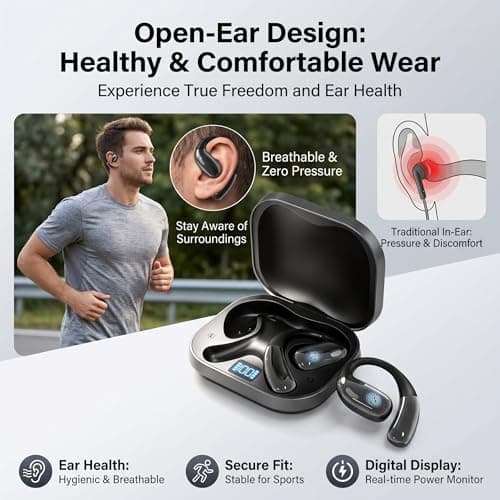 HAUSBELL AI Real-Time Translation Earbuds, 134 Language Translator Device, Wireless Earbuds for Travel, Learning & Calls, Audifonos Traductores Inglés Español, Comfortable Fit, 80H Playtime - Thumbnail 2