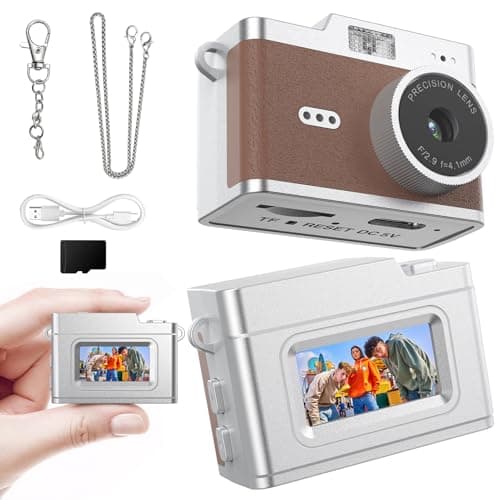 Mini Keychain Digital Camera 1080P, Ultra-Portable Small Retro Camera 32GB Card 6 Filters Video Recorder for Travel Camp Snap Study Party Collectible Vintage Camera Gift Kid Teens Beginner Trendsetter - Image 1