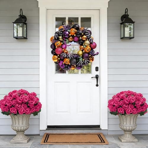 Karlliu Artificial Geranium Flowers for Outdoors: 6 PCS Realistic UV Resistant Faux Red Geranium Silk Flowers for Outdoor Planters Fade Proof Garden Fake Flowers Decor for Outside Porch - Rose Red - Thumbnail 6