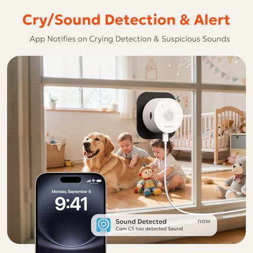 owltron Window Camera 3MP, 5G & 2.4GHz WiFi Indoor Cameras for Home Security with Al Color Night Vision, Human/Motion Detection, Anti-Glare, 24/7 Recording, Real-Time Alerts, Easy & Quick Install - Thumbnail 6